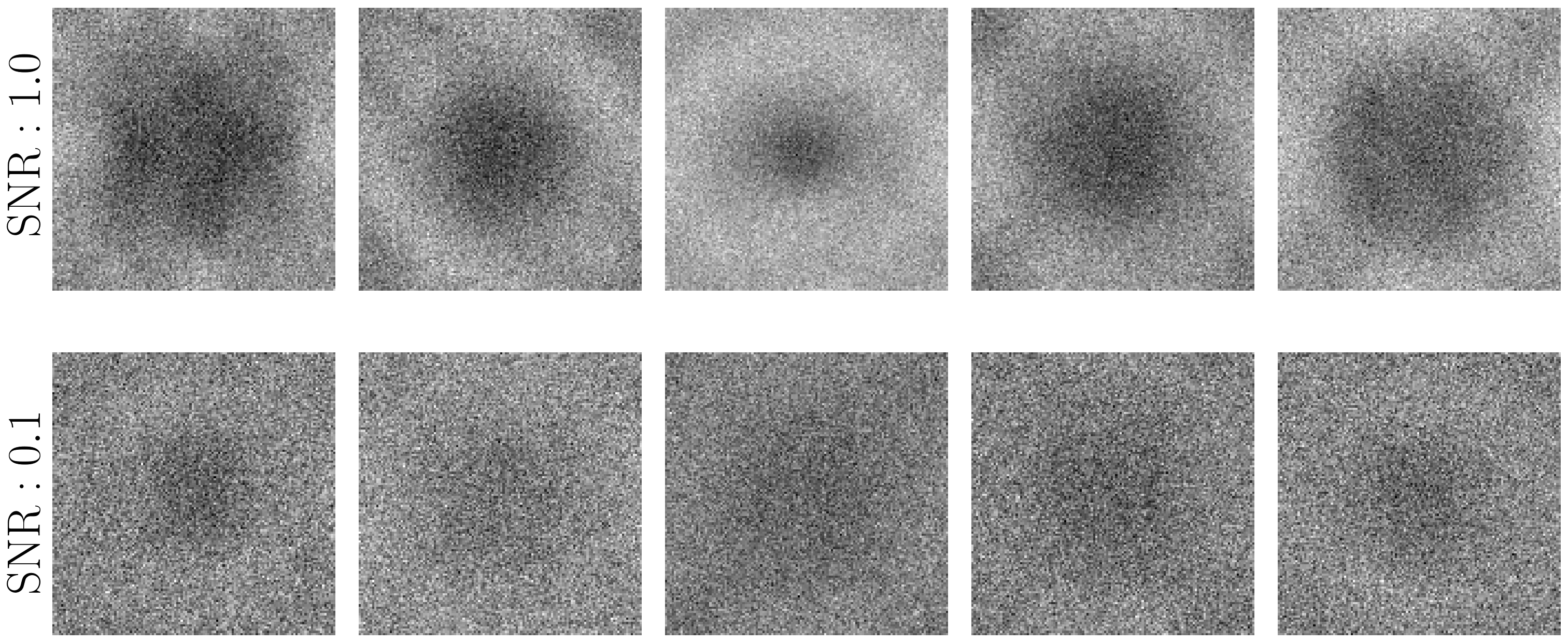 Noisy cryo-EM images of Trp-Cage